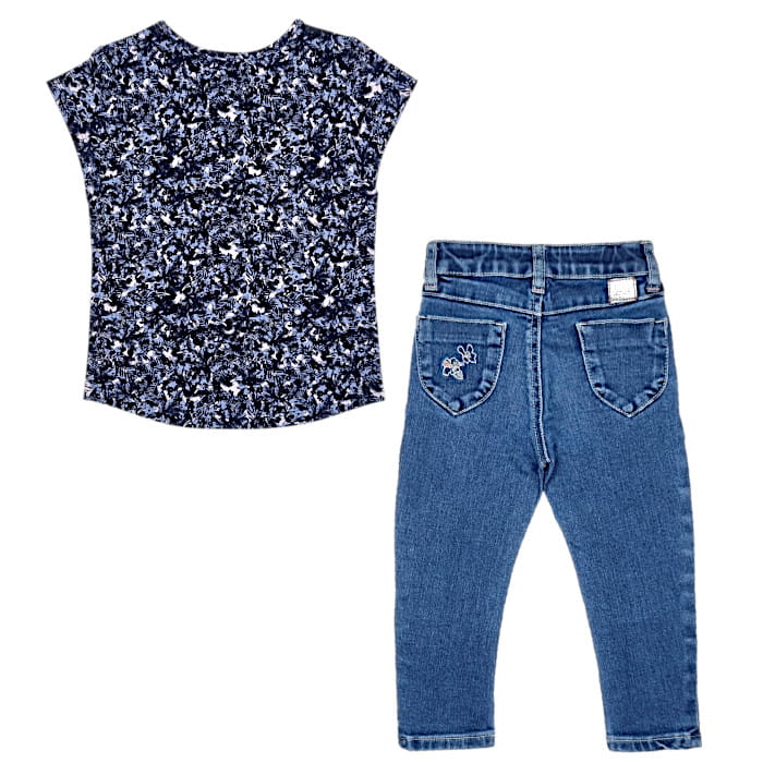 Ensemble bleu IKKS bébé fille 18 mois