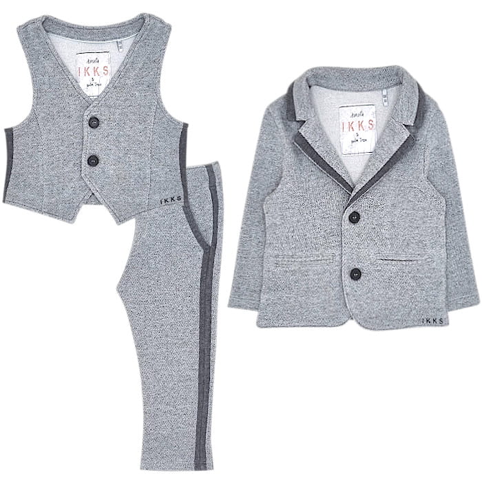 Ensemble bébé garçon IKKS d'occasion 18 mois gris chiné
