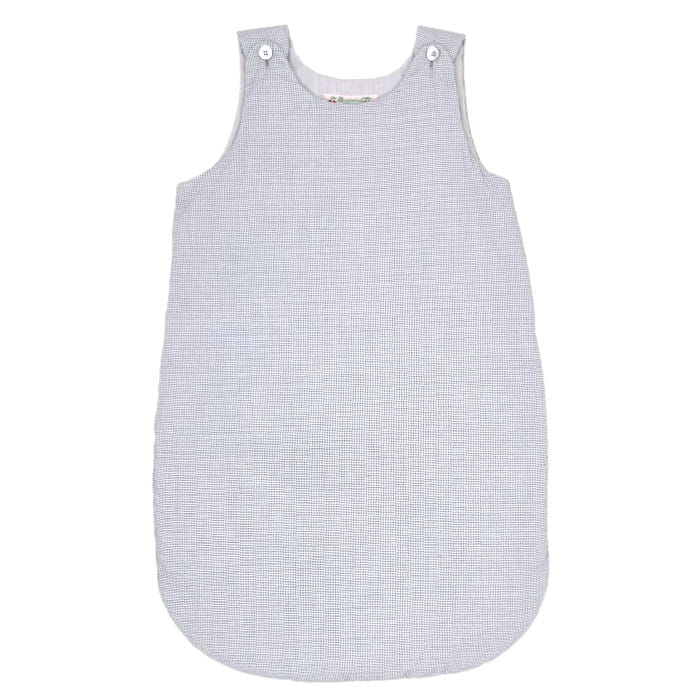 Gigoteuse bleu gris, marque Bonpoint, bébé garçn 18-24 mois, vue de face, article de puériculture haut de gamme en excellent état