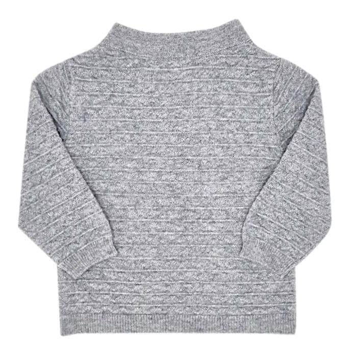 Gilet bébé mixte en cachemire gris, taille 12 mois, marque Bonpoint - seconde main haut de gamme