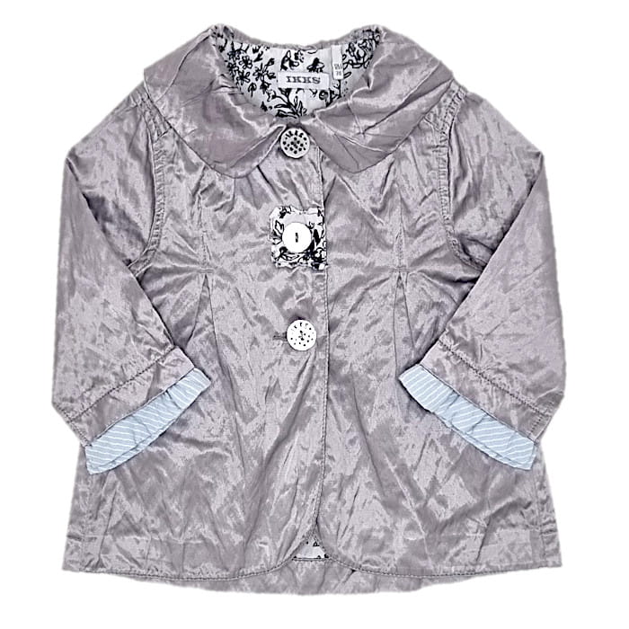 Imperméable bébé fille IKKS d'occasion 12 mois gris à col claudine