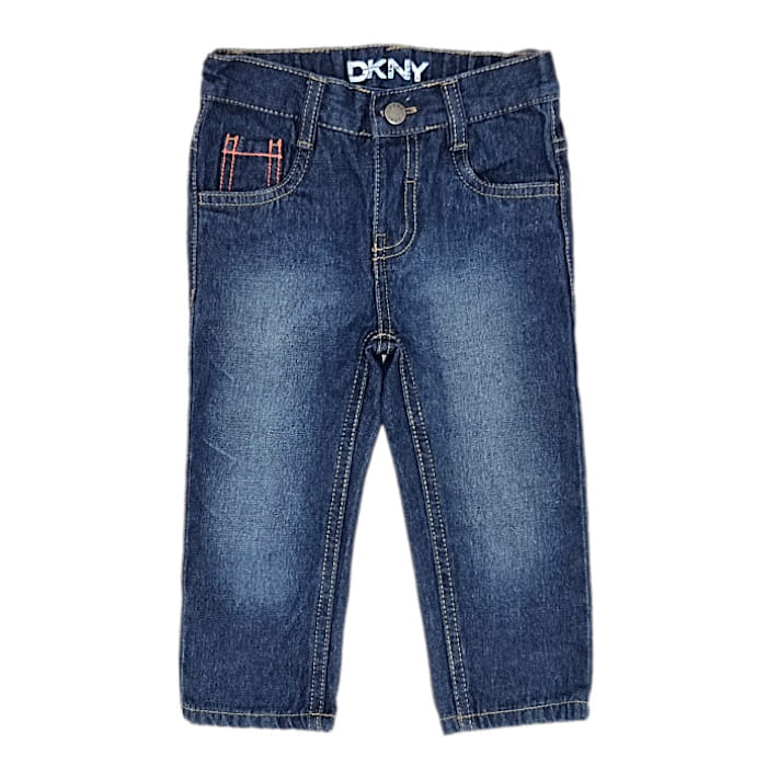 Jean bébé DKNY seconde main garçon 18 mois bleu effet usé