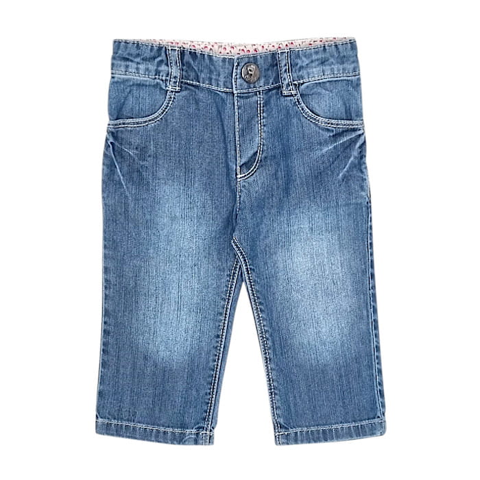 Jean IKKS bébé fille 6 mois seconde main bleu délavé