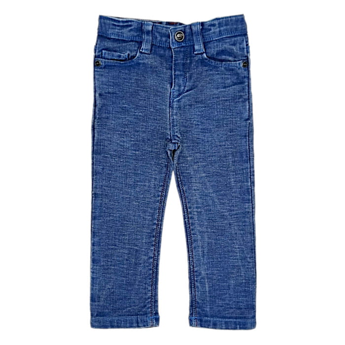 Jean slim bleu, Little Marc Jacobs, garçon 18 mois, vue de face, vêtement bébé de créateur