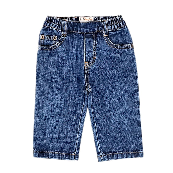 Jean Timberland bébé seconde main garçon 9 mois bleu coton