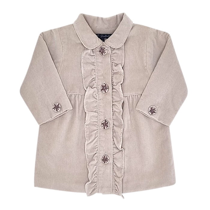 Vêtement bébé fille d'occasion - Manteau LILI GAUFRETTE fille 6 mois beige