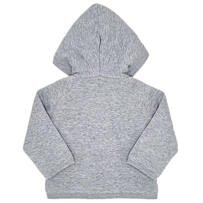 Manteau gris réversible, Tartine et Chocolat, pour bébé 6 mois, vue de dos, vêtement mixte d'occasion