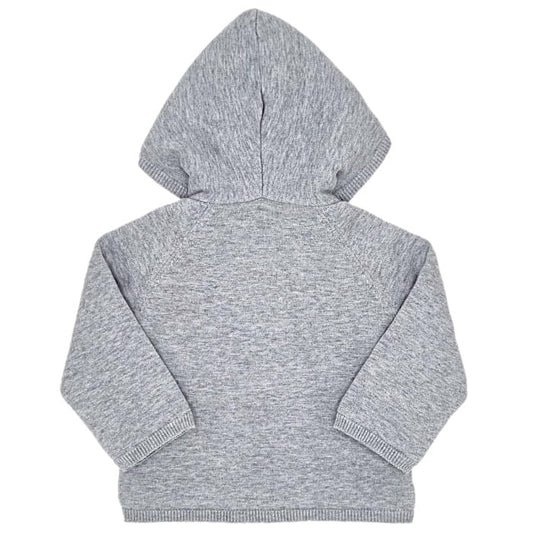 Manteau gris réversible, Tartine et Chocolat, pour bébé 6 mois, vue de dos, vêtement mixte d'occasion