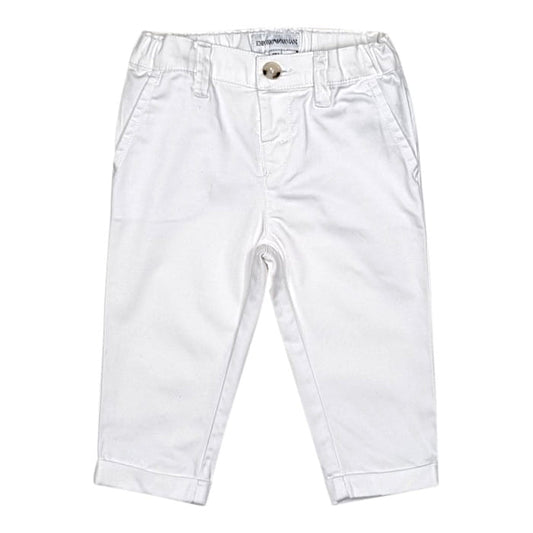 Pantalon bébé fille blanc cérémonie, taille 12 mois, marque Armani - seconde main luxe