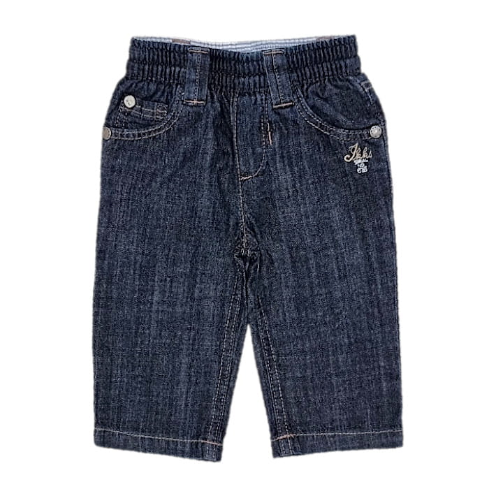 Pantalon bébé garçon bleu denim, taille 3 mois, marque IKKS - seconde main premium