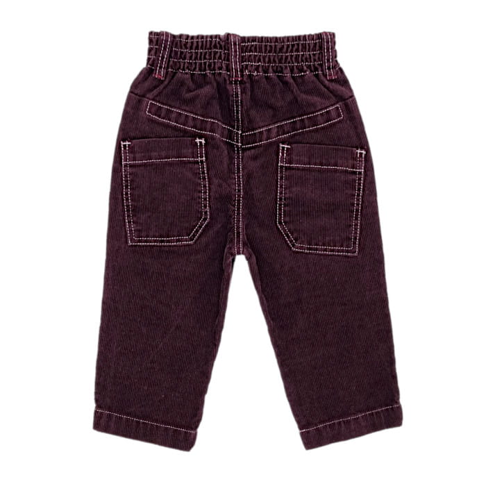 Pantalon marron velours milleraies, Kenzo, 6 mois, vue de dos, vêtement bébé garçon luxe de seconde main
