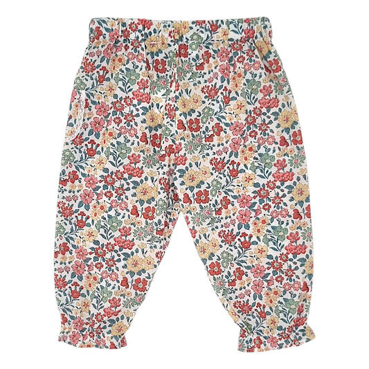 Pantalon bébé multicolore en tissu Liberty Tartine et Chocolat, vue de dos, fille 6 mois