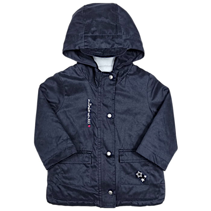 Parka à capuche bébé fille 6 mois IKKS seconde main marine 2 en 1