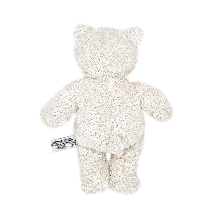 Peluche ourson écru, marque Baby Dior, vue de dos, puériculture seconde main de luxe, mode circulaire pour bébé