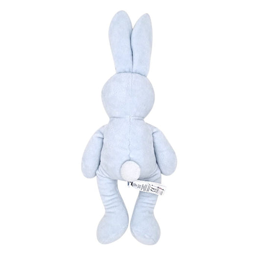 Peluche lapin bleu, marque Jacadi, pour bébé garçon, vue de dos, article seconde main haut de gamme en état impeccable