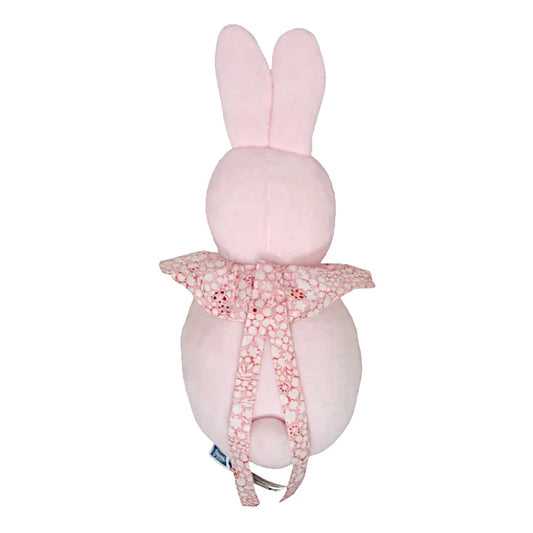 Peluche bébé fille Jacadi taille unique, rose, habillée d'une collerette à l'imprimé fleuri
