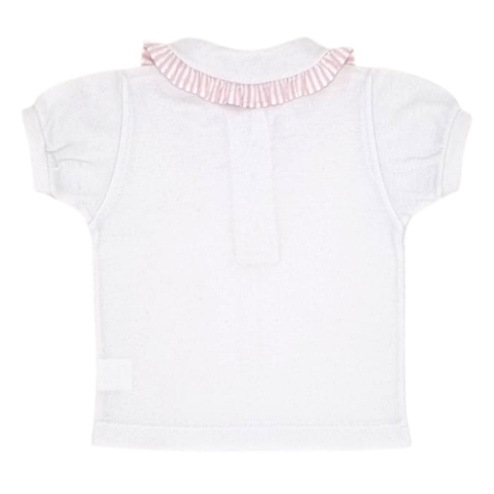 Polo blanc Il Gufo bébé fille 6 mois