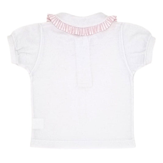 Polo blanc Il Gufo bébé fille 6 mois