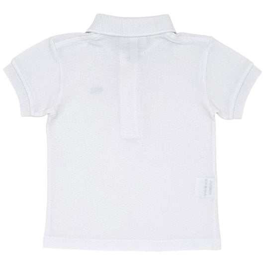 Polo bébé blanc en coton piqué Lacoste, vue de dos, garçon 12 mois