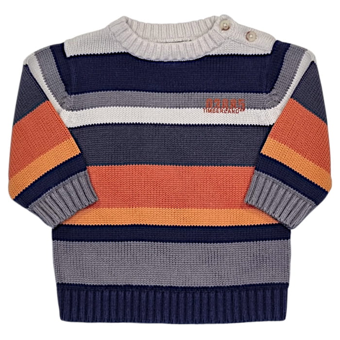 Pull bébé garçon Timberland multicolore à bandes 6 mois, habit stylé d'occasion