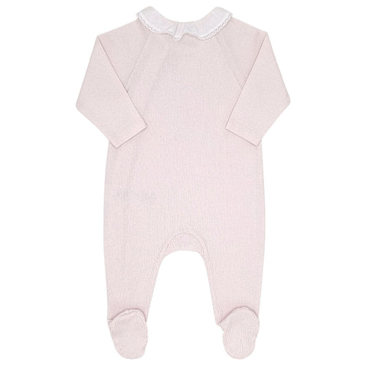 Pyjama bébé rose à collerette Tartine et Chocolat, vue de dos, fille 9 mois
