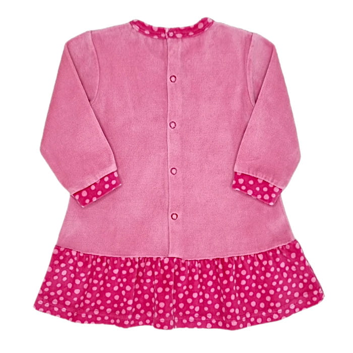 Robe rose motifs bonbons, Agatha Ruiz de la Prada, fille 12 mois, vue de dos, vêtement de seconde main pour bébé