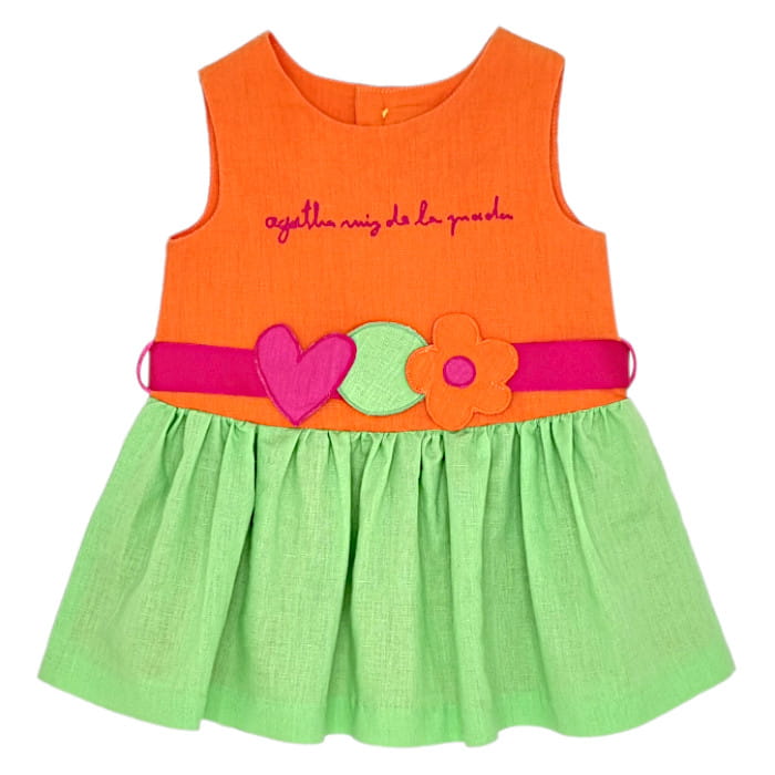 Robe bébé en lin et coton