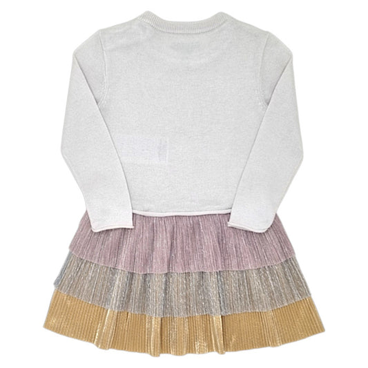 Robe bébé multicolore à sequins Guess, vue de dos, fille 12 mois