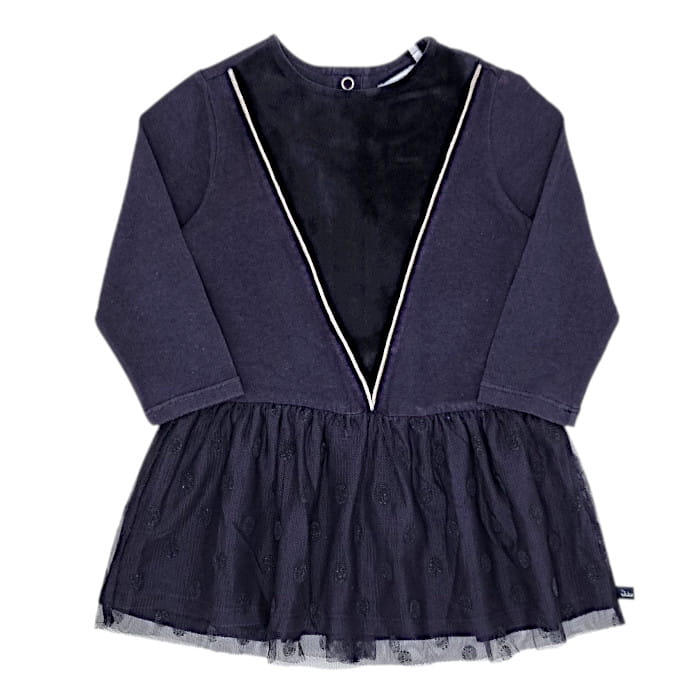 Robe tutu IKKS bébé 12 mois seconde main marine bi-matière
