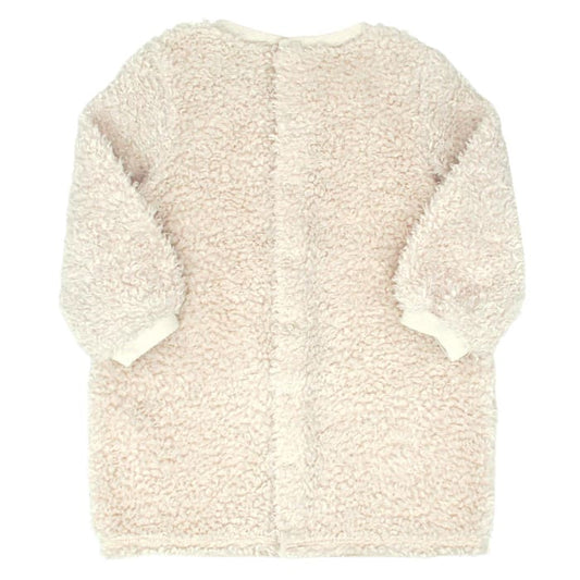 Robe bébé beige en fausse fourrure IKKS, vue de dos, fille 18 mois