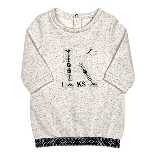 Robe sweat bébé fille beige, taille 6 mois, marque IKKS - seconde main premium