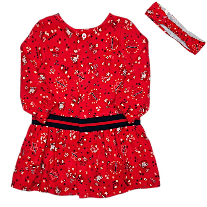 Robe rouge Ikks bébé fille 6 mois