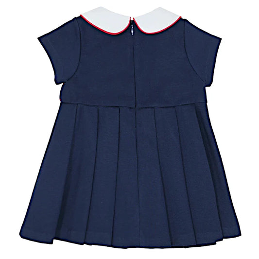 Robe bébé fille Jacadi 18 mois, bleu marine, zip discret au dos