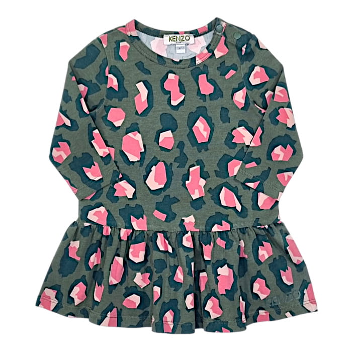 Robe Kenzo bébé 6 mois kaki imprimé - Vêtement bébé luxe seconde main