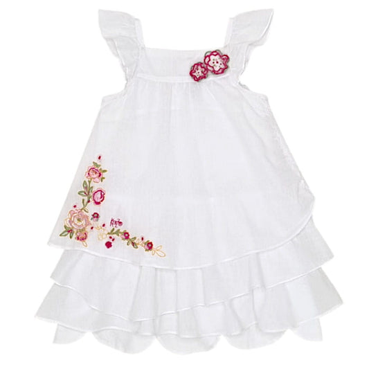Robe bébé fille blanche brodée, taille 18 mois, marque Kenzo - seconde main luxe