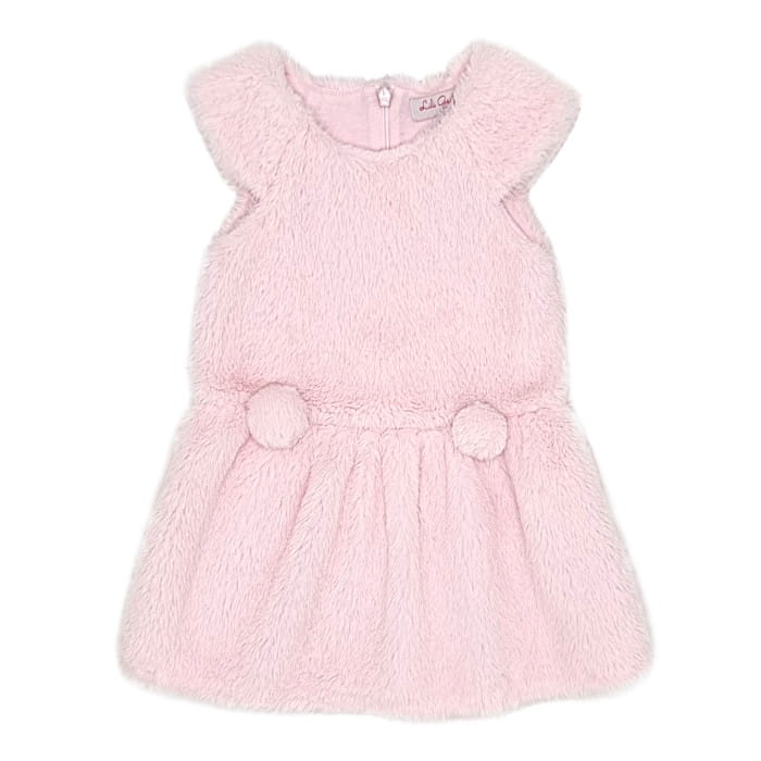 Robe bébé Lili Gaufrette imitation fourrure rose 18 mois, mode d'occasion stylée