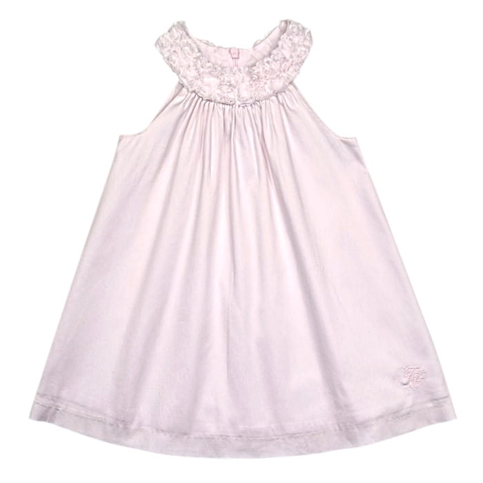 Robe Tartine et Chocolat bébé ros, parfaite pour une cérémonie, vue de face, vêtement chic d'occasion pour fille 12 mois