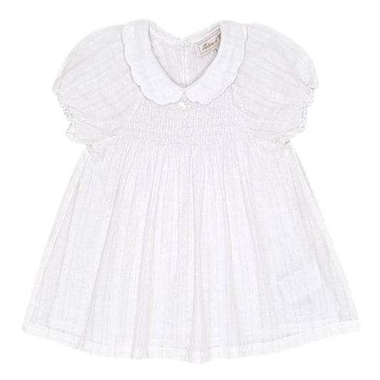 Robe de cérémonie bébé fille blanche, taille 18 mois, marque Tartine et Chocolat - seconde main haut de gamme