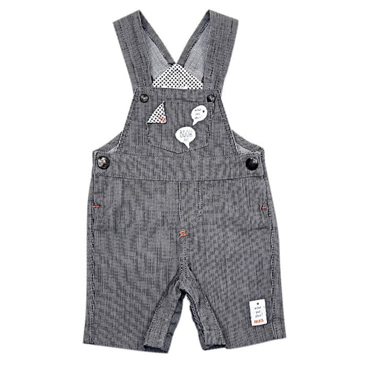 Salopette garçon 3 mois gris anthracite rayé - Vêtement bébé IKKS occasion