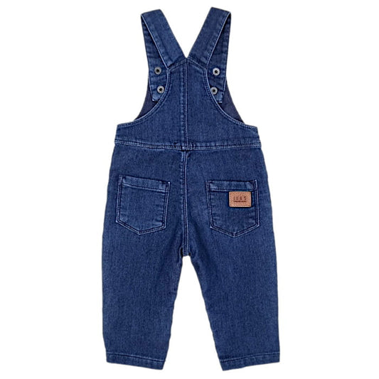 Salopette en jean bleu, marque Ikks, garçon 6 mois, vue de dos, vêtement d'occasion pour bébé