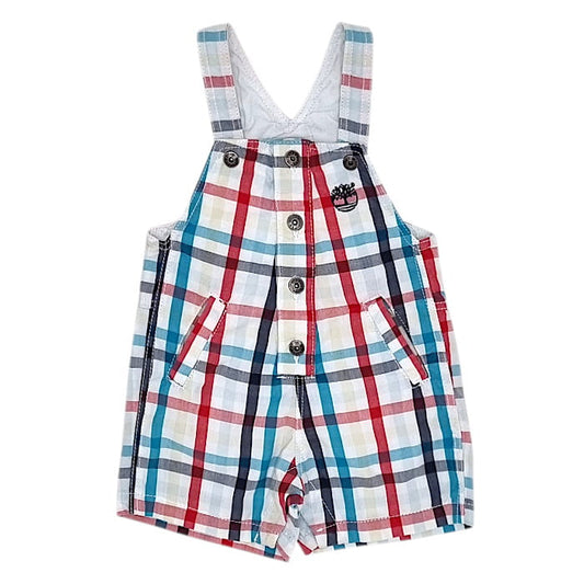 Salopette bébé garçon à carreaux multicolores, taille 3 mois, marque Timberland - seconde main premium