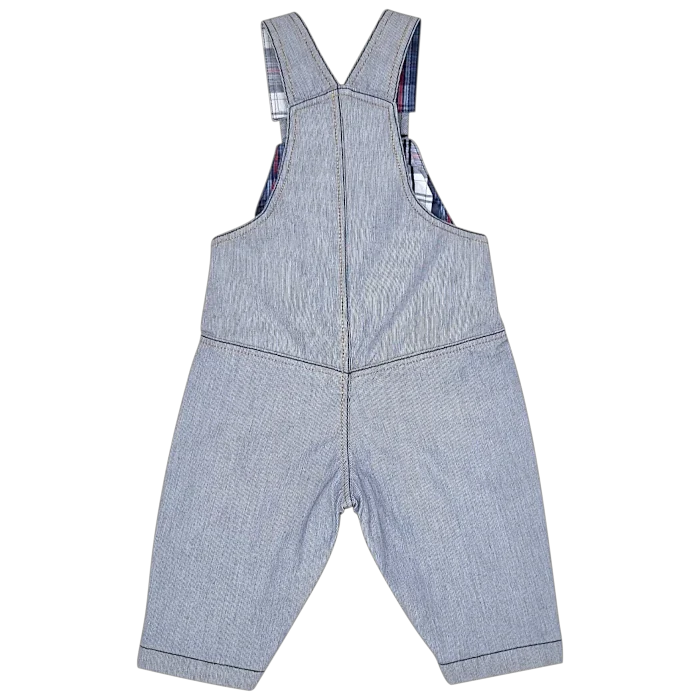 Salopette bébé garçon Timberland 6 mois, bleu, en coton rayé avec doublure