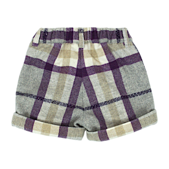 Short bébé fille Burberry 6 mois, gris/violet, doté d'une taille entièrement élastiquée