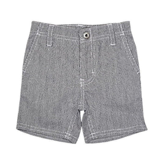 Short garçon 12 mois gris à rayures - Vêtement bébé de marque Calvin Klein seconde main