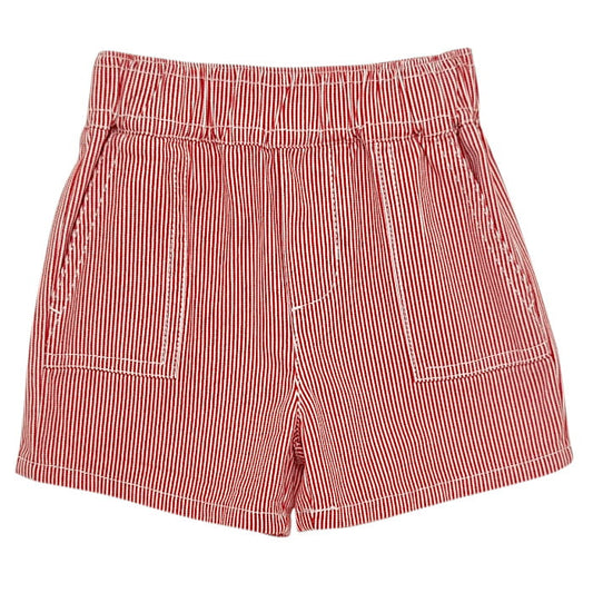 Short bébé garçon rouge/blanc à rayures, taille 12 mois, marque Jacadi - seconde main haut de gamme
