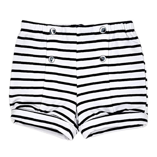 Short marinière bébé fille blanc/bleu, taille 12 mois, marque Jacadi - seconde main haut de gamme