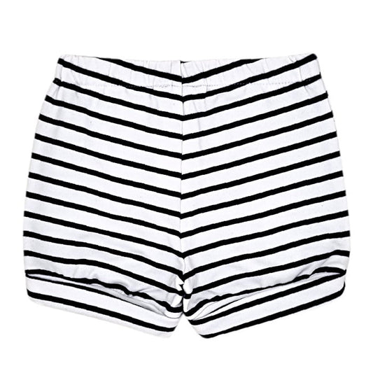 Short blanc rayé, Jacadi seconde main, fille 12 mois, vue de dos, vêtement bébé d'occasion pas cher