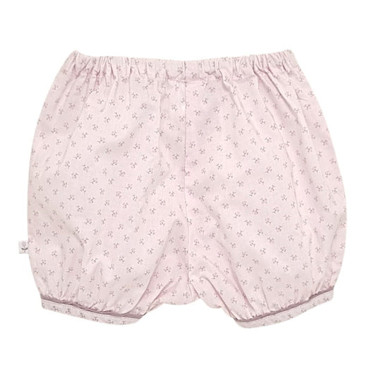 Short rose imprimé fleuri, marque Jacadi, fille 3 mois, vue de dos, vêtement bébé fille occasion, seconde main haut de gamme