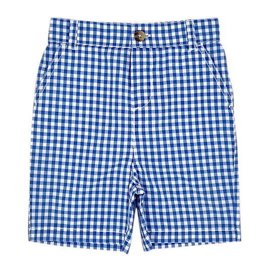 Short bébé garçon en vichy bleu/blanc, taille 9 mois, marque Ralph Lauren - seconde main luxe