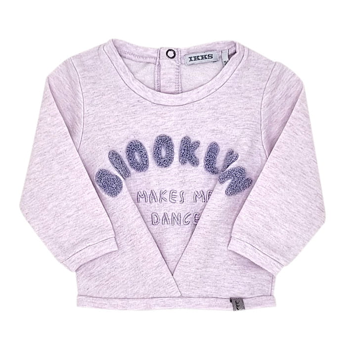 Sweat bébé fille d'occasion IKKS 3 mois parme à message